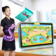Aixuebao three-proof version children's tablet learning machine with blue light filter, anti-fall and eye protection, large screen early education machine for young children to connect to primary school, synchronous point reading machine for boys and girls, growth companion gift, flagship version/6G+128G, preschool + primary school + Android + smart finger reading + eye protection + anti-addiction