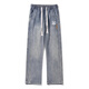 MR-90 Offizielle Trendy Brand-Jeans für Männer und Frauen japanische lässige lockere lose hohe hose herbst und winter vielseitige schlankhosen für Männer denim blau (ne01) 2xl (empfohlen 150-170jin [Jin gleich 0,5 kg]))
