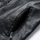 Jeep Spirit Jeep Leather Jacket Мужская куртка осень -стенд -воротник бизнес -локомотив мужская одежда Black xl