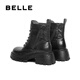 Belle Fashion Retro Martin Boots Mall de magasinage pour femmes même en cuir véritable bottes courtes D3F1DDD4 Black-Single 37 (235 mm)
