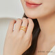 Zhou Shengshengyong Series Gold Ring Love Heart Gold Movement Heart Ring Wedding Gift 15277R Priced 13-round - 2.79g (including labor cost 130 yuan)