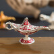 Tiga Deer Aladdin Magic Lamp Creative Metal Crafts Ornament Gift Small Russian Hollow Wishing Lamp Phnom Penh Blue