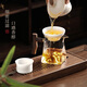 Shangyanfang Ice-seed mutton-fat jade tea leakage tea filter white porcelain tea filter mesh tea tea all-in-one ceramic new tea strainer unburned ice-seed white gel tea leakage set (1000 holes)