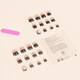 My Wear Ear Nail Glelly Glue Short Black French Saturne Diamond Diamond Nail Patch Nail Art Finise Nail Tablet By1049 # Silver Flash Butterfly 1 Modèle de kit d'outils portable