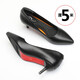 Thinkwell women's shoes single shoes work shoes women commuting high heels black small leather shoes pointed toe formal wear versatile work professional shoes soft 3 cm 3 cm HM4003 37