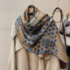Story Life Gifts Silk Buff Femen's Outumn and Winter Silk lana de seda suave Bufanda cuadrada grande CALLO Cálido Taloso Temperamento Versátil de Mujeres Fubao