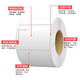 RUGE Kupferpapier Selbstklebender Tag Papier leere Aufkleber Kupfer Druckpapier Rohling Label Aufkleber Lixiang Jiabo New Beiyang TSC Label Papier handgeschriebene Beschriftungen 90*70*690 Single Zeilen