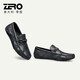 
Zero Degrees Fashion [Broken Code Special Offer] Men's genuine leather breathable soft and comfortable daily casual driving Doudou Loafers-519 N13786 Blue 40