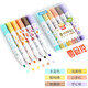 Wusheng Stone 819 Triangle Couleur souple Fluorescent Note de notes Couleur de bonbons Couleur de grande capacité Multi-couleur Score de marquage clé Styl pour l'examen d'entrée de troisième cycle Les étudiants utilisent un stylo à cocher (parfum 829)