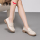 
Red Dragonfly Loafers Women's Spring New Style One-Standard Women's Shoes Thick Heels British Style Small Leather Shoes Women's Singles Shoes WLB14137 Bei White 36