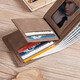 Mashalanti Sanyuan Lipi Herren Brieftasche Trendy Short Wallet Multi-Card Multifunktionskartenpack Jungen Geburtstag Geschenk für Freund Kaffee Neue Modestil