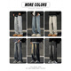 
Foss Phil retro smoke grey jeans men's spring and summer American high street trend straight wide-leg sports and casual long trousers trendy brand 718-K870 blue blue M [Recommended 110-130Jin [Jin equals 0.5 kg]]