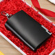 Maiweini Bag Key Bag Men's Genuine Leather Keychain Bold de almacenamiento Bolsa de gran capacidad Billetera Caso de la llave del hogar del brillo del brillo negro