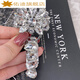 Rhinestone fur buckle fur buckle mink rhinestone button duckbill buckle drill pair fur women 3 silver 1047 cm