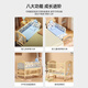 Lookbaby crib multifunctional bed solid wood splicable bed removable paint-free large bed | mosquito net + brown mat + lucky dragon treasure + nursing table