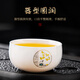 Xiangye Mutton Fat Jade Kung Fu Tea Set Sancai Covered Bowl Three-piece Set with Tea Tray Complete Set for Guests to Make Teapot and Drink Tea Cup Yunchu Pure White Covered Bowl Two-cup 4-piece Set + Gourd Tray