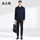 Antonio pure cashmere lining & removable thickened mid-length cashmere wool coat men's business woolen coat
