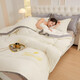 Antarctic (home) Class A milk velvet embroidered quilt in winter thickened warm quilt in winter college dormitory single quilt core quilt beige [3 seconds speed 150x200cm [Spring and autumn quilt about 4 Jin [Jin equals 0.5 kg]]