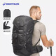 Mochila de decatlón mt100 livianos de la ciudad al aire libre acampando caminatas grandes capacidad multifunción apertura rápida obsidian black_50l 50l