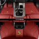 Banshu se usa para 25 Porsche New Cayenne Paramela Macan911taycan718 Almohadillas de pie de automóvil completamente cerradas Burdeos rojo Yizhen Cow Wide- (doble capa)) Cayena