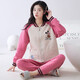 Comfortable shirt for women, winter pure cotton long sleeves, autumn and winter warmth thin cotton air cotton mezzanine, women's warm home clothing MC15276 XXL (recommended 135-150Jin [Jin equals 0.5 kg])