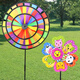 Tower Mengyu Windmühle Spielzeug Kinder Dreifach Regenbogen Wufe Windmühle Set sinnliches Camping Neujahr im Freien Camping Kindergarten