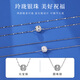 Old silversmith s925 silver transfer bead silver necklace women's Chinese style silver pendant for girlfriend Valentine's Day gift silver clavicle chain