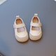Tyranis Yangma recommends girls' small leather shoes 2025 spring and autumn new little girl princess shoes baby girl Velcro off-white 16_inner length 12cm