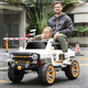 Véhicule électrique pour enfants Raptor FKU Raptor, télécommande à quatre roues, véhicule hors route, les jouets pour bébé à double personne peuvent être utilisés en tant qu'adultes et poussette pour enfants, gris équipé par le haut + 550 moteur + configuration ci-dessus