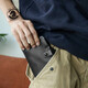 
ANDSEEYOU brand vertical large-capacity card bag cowhide short wallet trendy men's ID bag genuine leather wallet multi-function handbag black