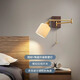 Zhong Shuai Japanese retro style folding wall lamp bedroom bedside designer all copper living room creative pull rope switch retractable lamp A model all copper + ceramic warm light