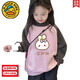 G.duck Mädchen-Sweatshirt Herbst und Winter neuer Stil plus Samt und verdickte koreanische Version bedruckter Cartoon-Langarm-Oberteil im mittleren und großen Kinder-Studentenstil trendiges graues Rosa (SOOR vier Bären) plus Samt-Stil 140 cm