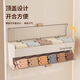 Bonnie Meijia wall-mounted underwear storage box, transparent lidded sock partition organizer, dormitory three-in-one storage artifact, 1 pack - cream color, covered and placed in compartments, buy with confidence (free reissue if damaged)