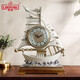 
Lisheng (LISHENG) Lishen smooth clock household living room simple clock Chinese creative ornament clock large table clock S983WM (anti-anti-bronze rust)