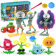 Plant vs. Zombie Toys Doll Set Sun God Zombie Sunflower Electromagnetic Shield Zombie Gift Box 5 Hard Glue Plants + 3 Hard Glue Zombie 686-60