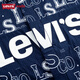 Levi's Levi's children's clothing, the same style as the mall, new summer style boys' full-print logo shirt, woven short-sleeved top, dark indigo 120/60, recommended height 110-116cm