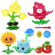 Plant vs. Zombie Toys Doll Set Sun God Zombie Sunflower Electromagnetic Shield Zombie Gift Box 5 Hard Glue Plants + 3 Hard Glue Zombie 686-60