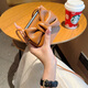 Yu Tang ist für Huawei Pocket 2 Mobiltelefonhülle Cute Bow Card Bag High-End Brown Pocket 2 Ultra-dünn Anti-Falle-Platten-Leder-Hartschale New Crossbody Gurt Lanyard [High-End Brown + Crossbody Bow Card Bag Braun] Huawei Tasche 2
