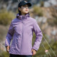 Lemon Plus Windbreaker de terciopelo debajo de los hombres y mujeres al estilo coreano de la chaqueta de trabajo de la capa suave de la capa de la capa de plátano Top 9930s Purple-Women [Color sólido] 4xl