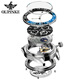 
Oupinke (Oupinke) Switzerland certified watch top ten brands of green ghost watches for men fully automatic mechanical watches for luminous waterproof men's watches for men Oupinke-3271-Steel strip book black Free lettering Lifetime warranty