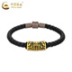 中国黄金（CHINA GOLD）黄金手链款足金饕餮图腾手链刺青转运珠手饰手绳七夕生日礼物女生 代写贺卡/饕餮图腾手链【黑绳-轻版】约0.5g