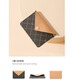 Scarecrow ultra-thin small card bag for women new cute bus card holder business card holder multi-function card bag buckle bank card holder dark brown A ME pattern (recommended to put less than 5 pieces)