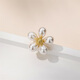 Qlady flower brooch, high-end women's imitation pearl corsage, anti-exposure pin, scarf buckle, niche suit coat accessories