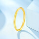 Mengjinyuan 18k gold ring color gold Sansheng III glossy ring ring stackable for women as a gift