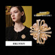 Eternelle French Master of Eternal Glory series crystal brooch high-end women's corsage pin collar pin accessories champagne color