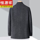 Hengyuanxiang middle-aged men's woolen woolen jacket double-sided woolen coat autumn and winter new tunic suit stand collar dad jacket gray 180/XL