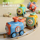 Ai Fuer children's pressing toy car baby 1-3 years old car with whistle variable face train June 1st Children's Day gift pressing whistle train [Yellow Tiger]
