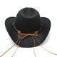 Hombo de vaquero de la moda del sombrero de la mujer del sombrero de jazz del sombrero de jazz retro del sombrero de copa negro y americano biselado gorro de vaquero Café M (56-58 cm)