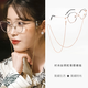 RNRN 2025 new high-definition glasses chain halter neck glasses men's fashionable same style titanium steel internet celebrity drop-proof glasses hanging silver square snake chain glasses chain 1mm wide titanium steel
