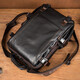 Slow Time Business Casual Leder Rucksack Pendelkopf Leder Rucksack Schoolbag Reisetasche Männer und Frauen Computertasche Schwarz schwarz